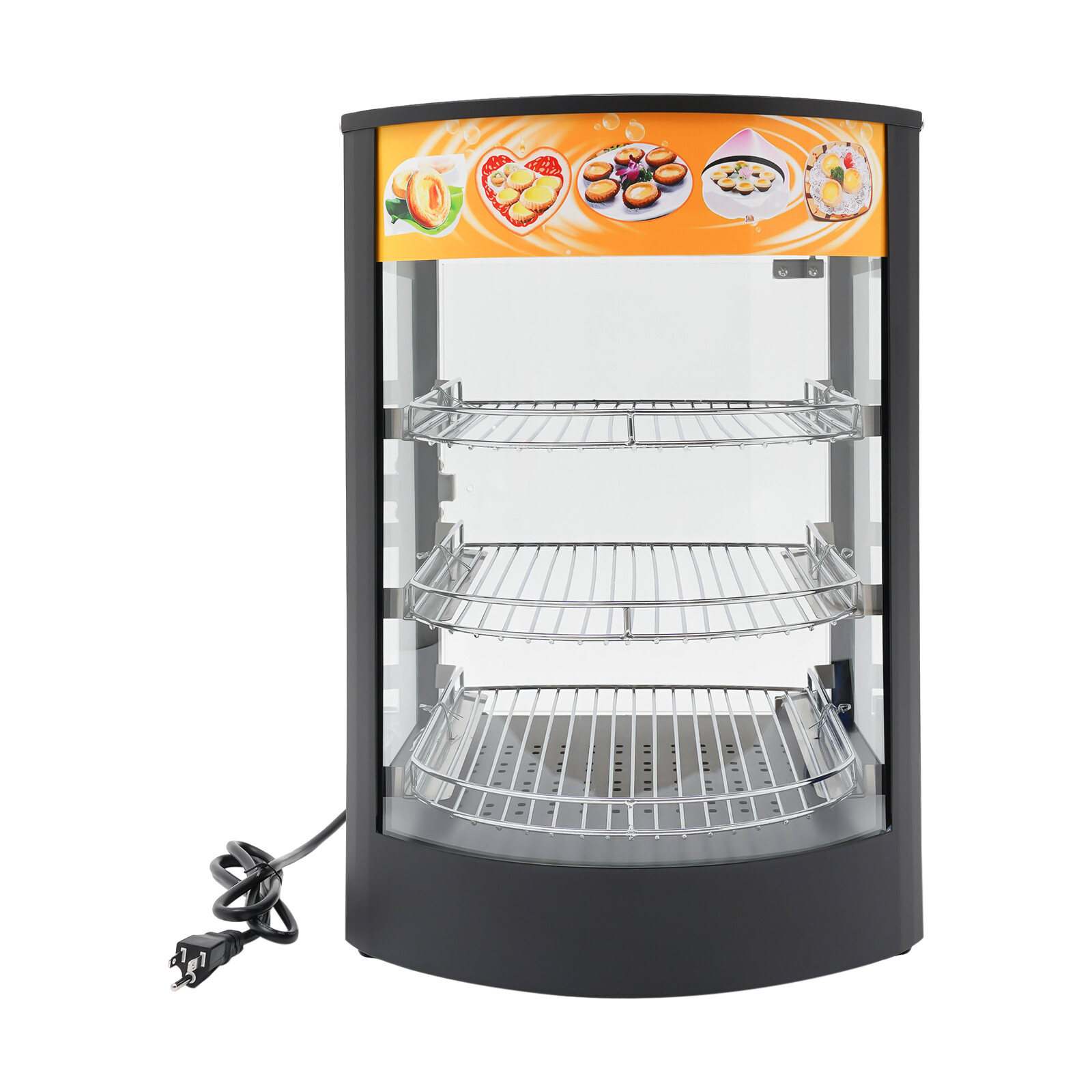 3-tier Commercial Food Warmer Display Case Warming Cabinet For Pizza Tart Burger