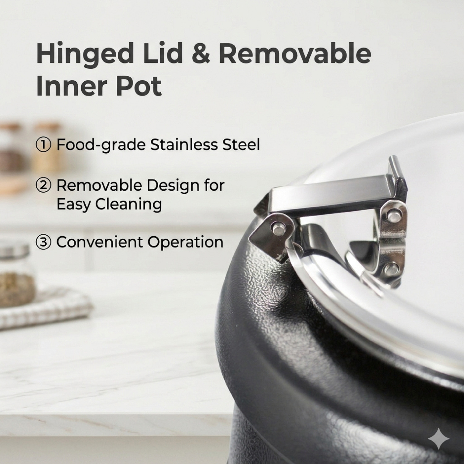 Hakka 11 Qt Soup Warmer Countertop Food Kettle Commercial Electric Sauces Pot
