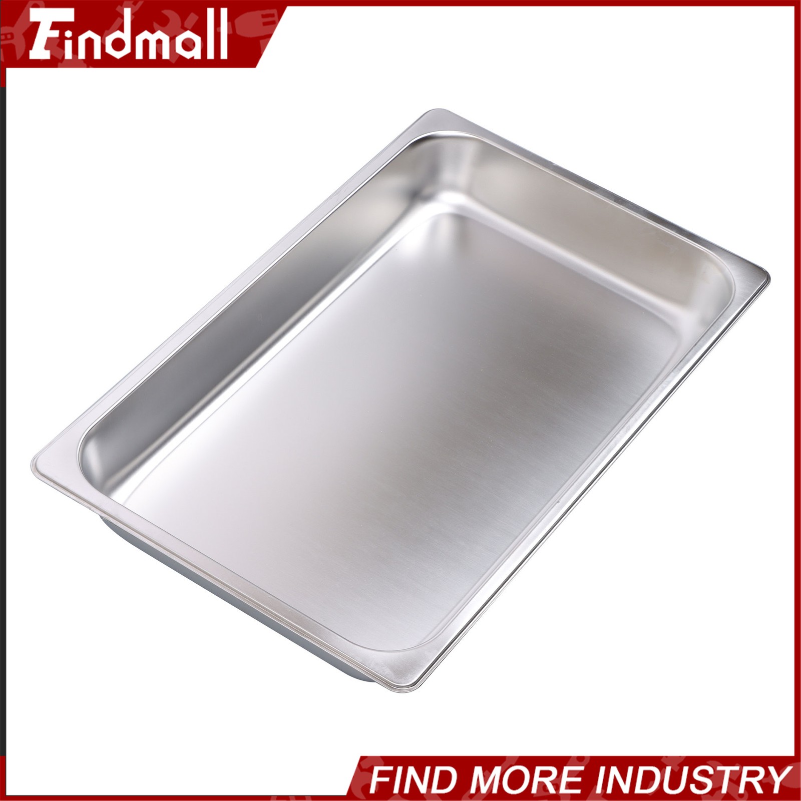 Findmall 6 Pack Set 2.5″ Deep Full Size Steam Table Pans Hotel Prep Buffet Pan
