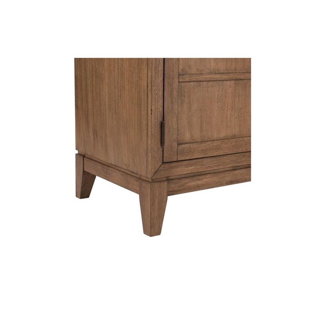 Pemberly Row Dining Buffet with Picture Frame Molding and 4 Doors in Brown