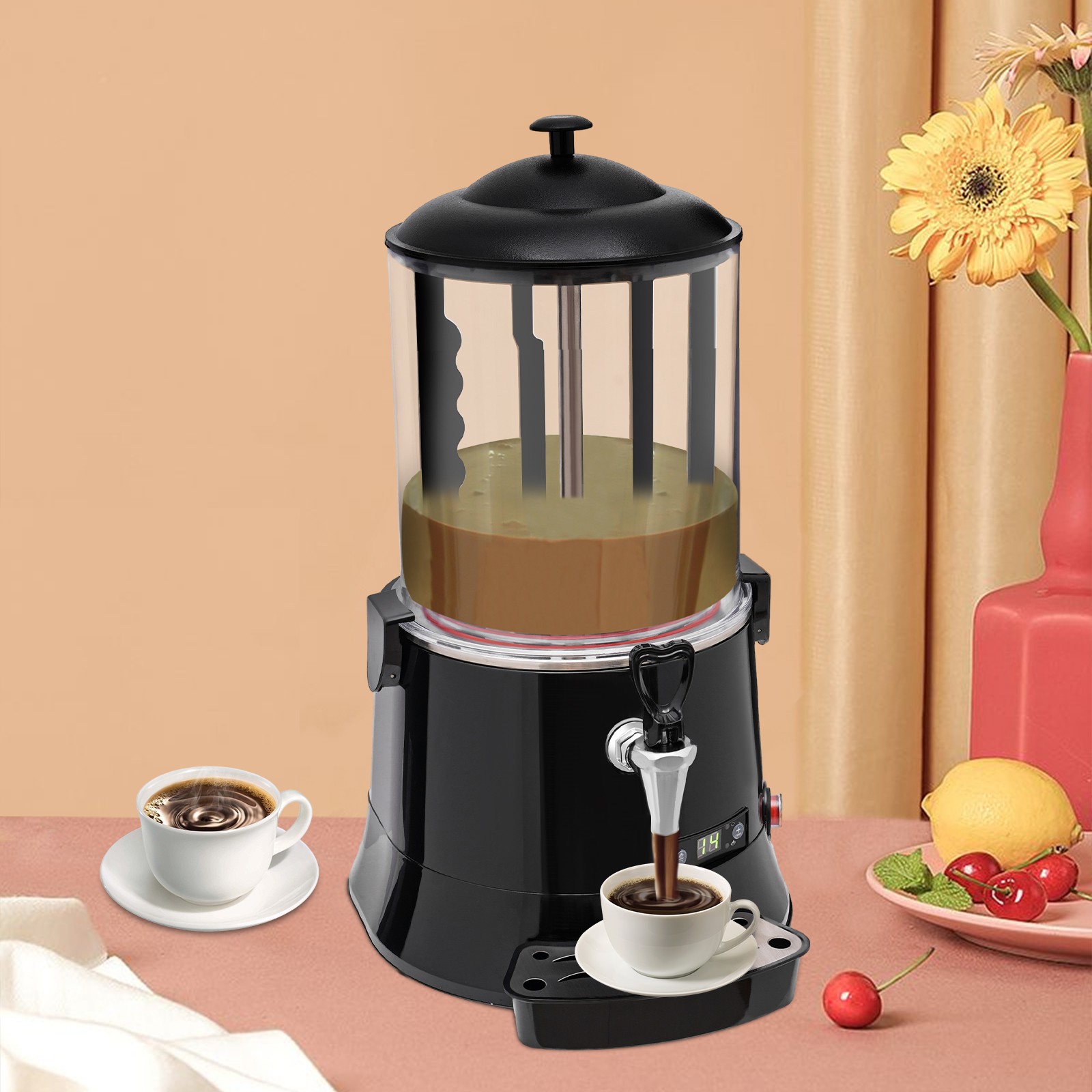 Commercial 10L Hot Chocolate Machine Drinking Hot Chocolate Cocoa Dispenser 400W