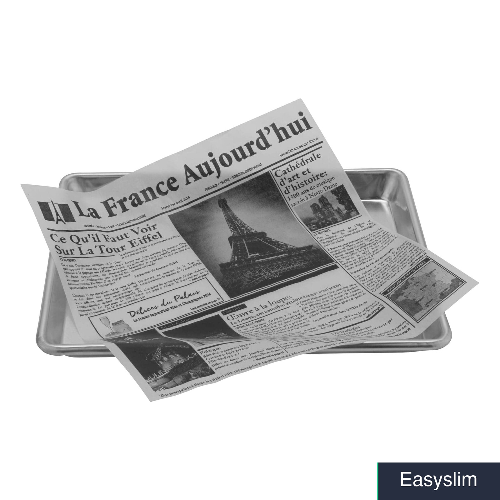 White Food-Safe Paper Liners, 12×12, French Newsprint, 1000 Sheets