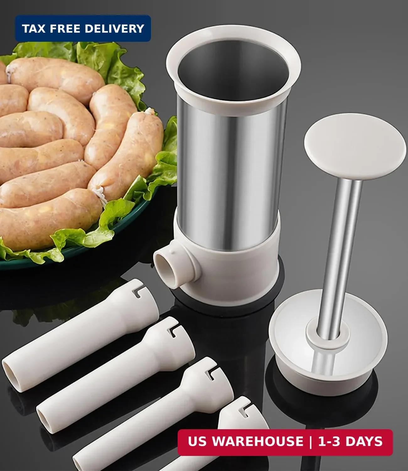 Sausage Stuffer Machine Vertical Sausage Maker, 2025 New Stainless Steel Homemad