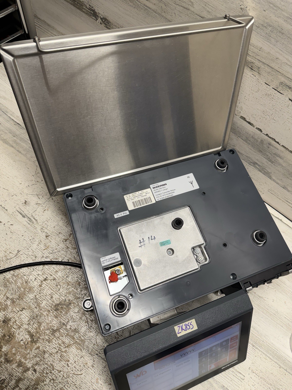 Bizerba XC 100 PRO 30 lb. Touchscreen Digital Scale With Printer Tested * Read *