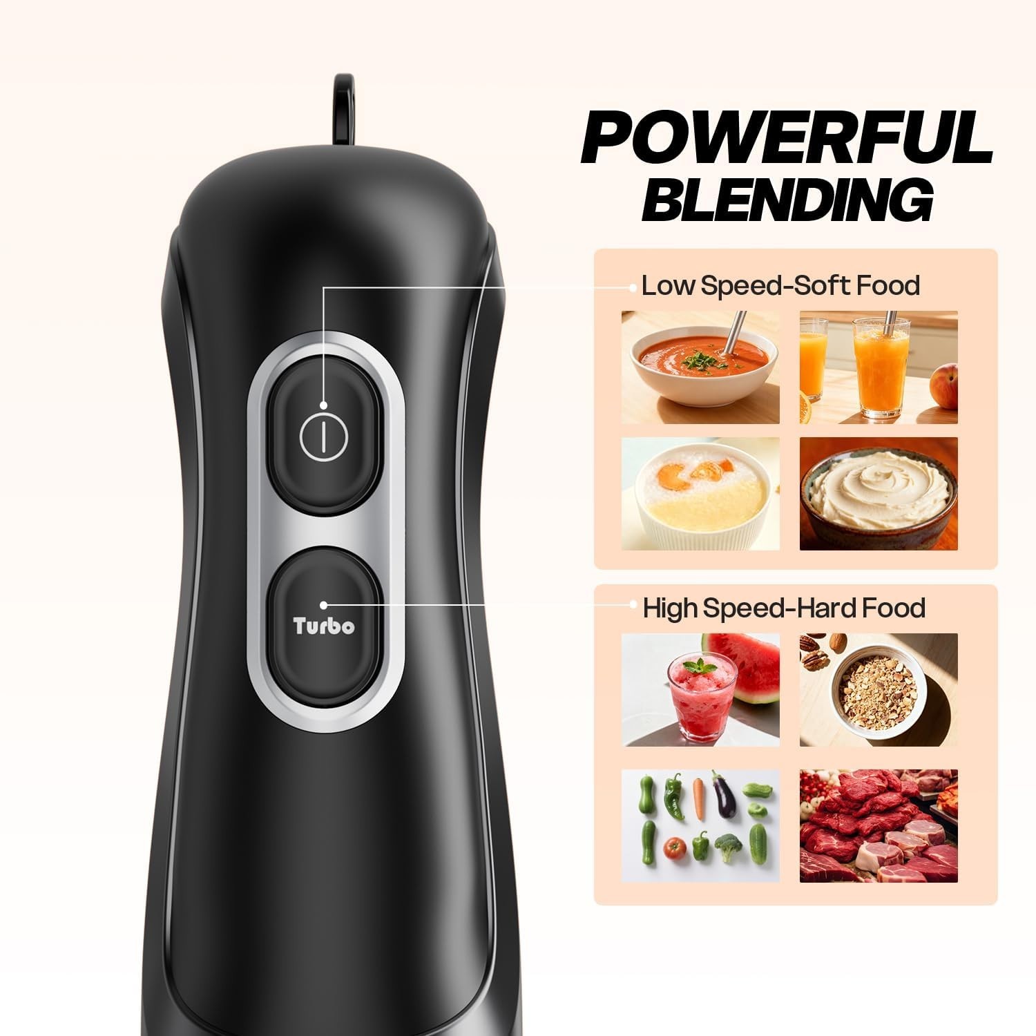 Effortless Corded Electric Stick Mixer – Food-Grade Stainless Steel Hand Blender