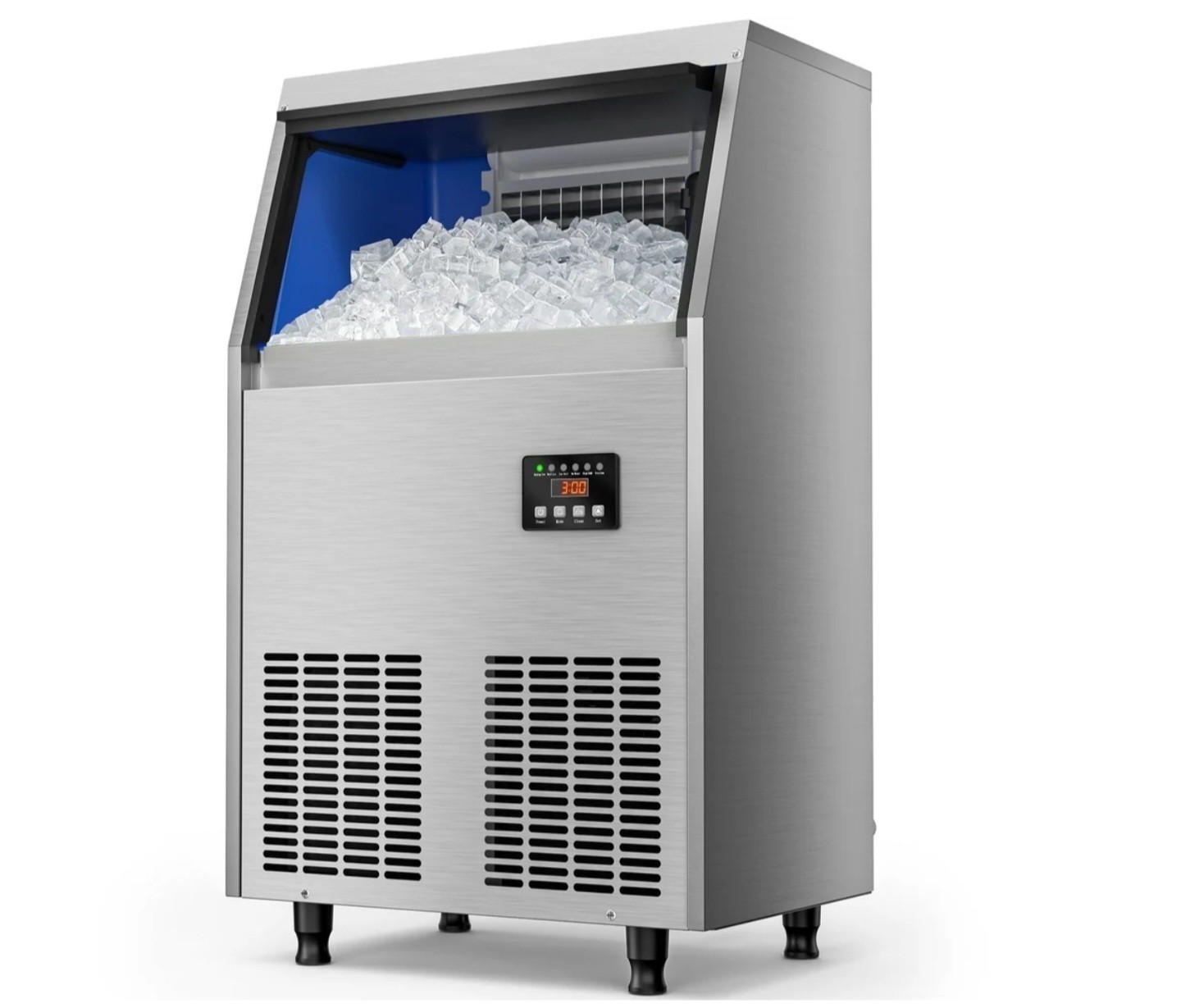 100lb/24H Commercial Ice Maker Under Counter Ice Machine w/ 34lb Ice Bin