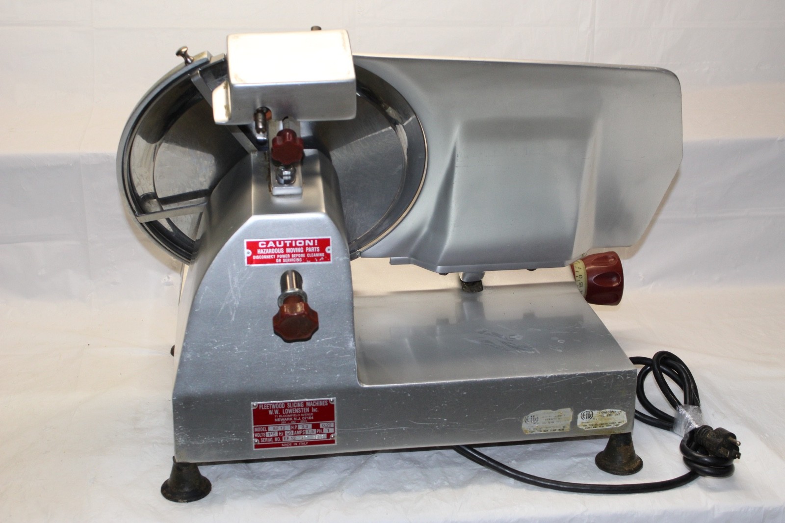 Fleetwood Commercial Electric Meat Slicer Made in Italy