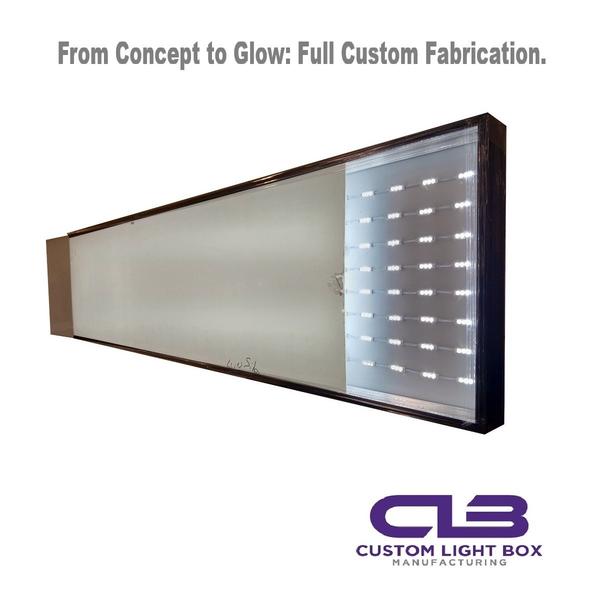 Heavy Duty Extruded Aluminum LED Lightbox Sign – Outdoor Commercial 36 x ..120»