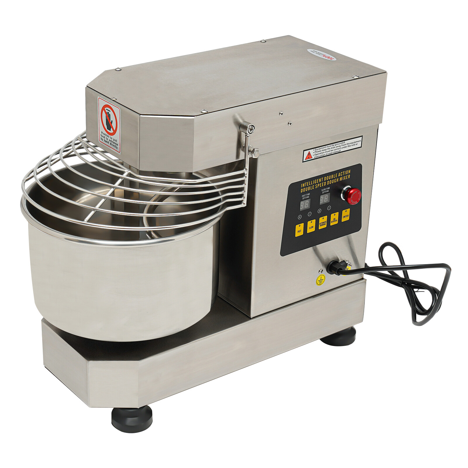 750W Commercial Dough Mixer 360° Mixing Dough Kneading Machine 21.7*11.8*18.9in