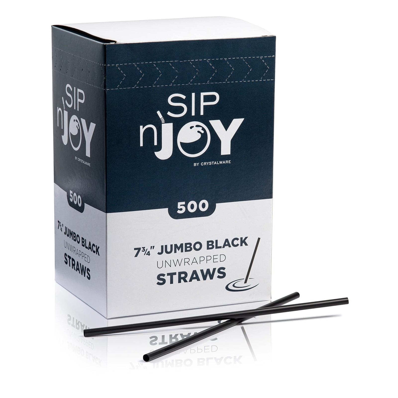 [500-Pack] Plastic Straws – 7.75 Inches Long, 500 Count (Pack of 1), Black