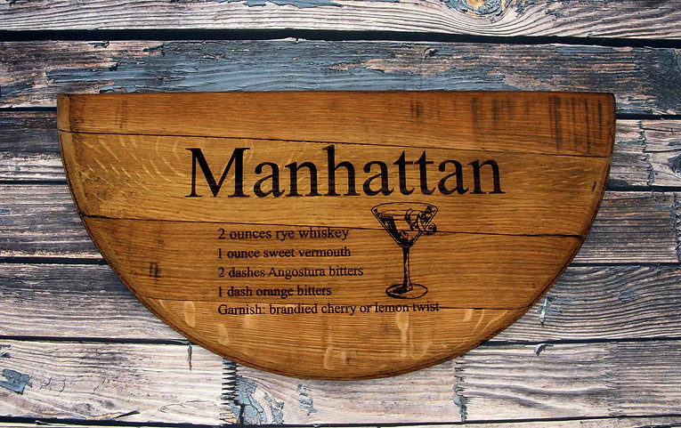 Engraved Whiskey Barrel Head Sign | Personalized Half Barrel Lid