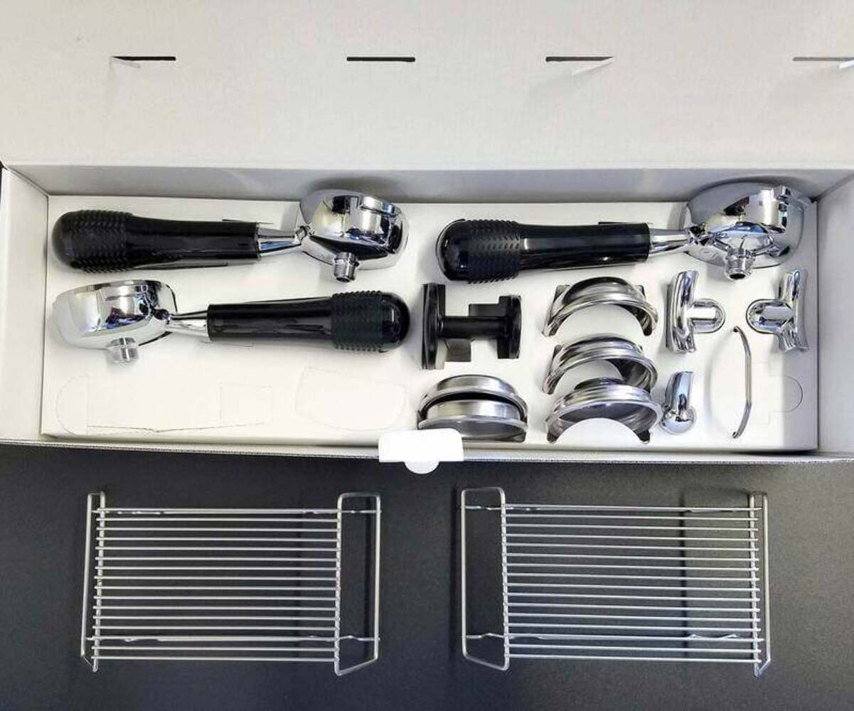Portafilter Kit 2 Doubles Single 2 Backflush Blanks 2 Cup Risers Appia Aurelia N