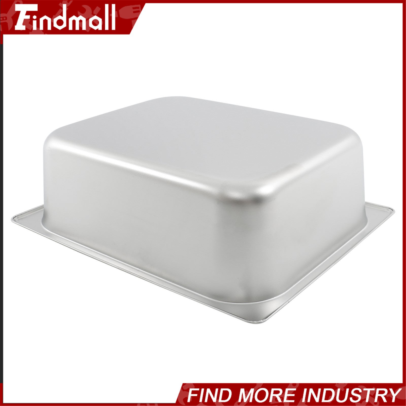 Findmall 4 Pack Hotel Pans 1/2 Size 4″ Deep Stainless Steel Steam Table