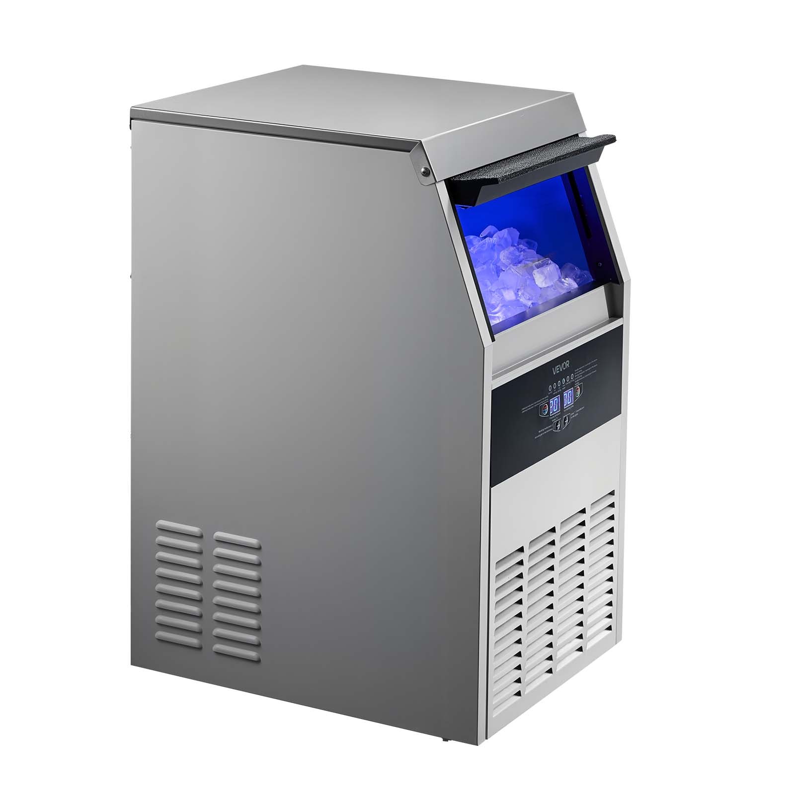 VEVOR Commercial Ice Maker 160 lbs/24h Ice Machine 30 lbs Storage Bar Restaurant