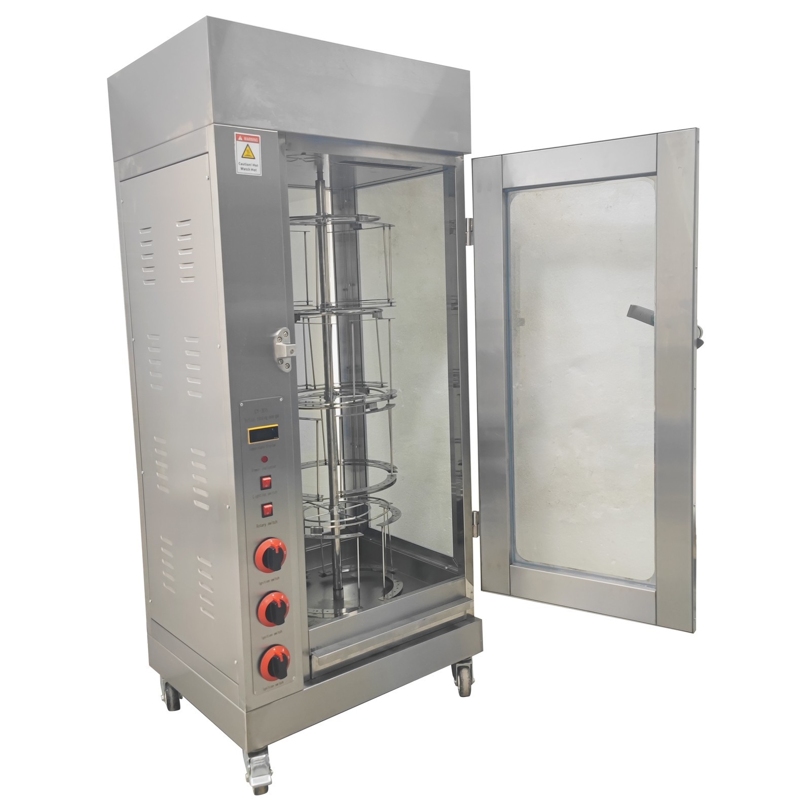 Liquefied Petroleum Gas Chicken Rotisserie Machine Stainless steel Rotary Oven