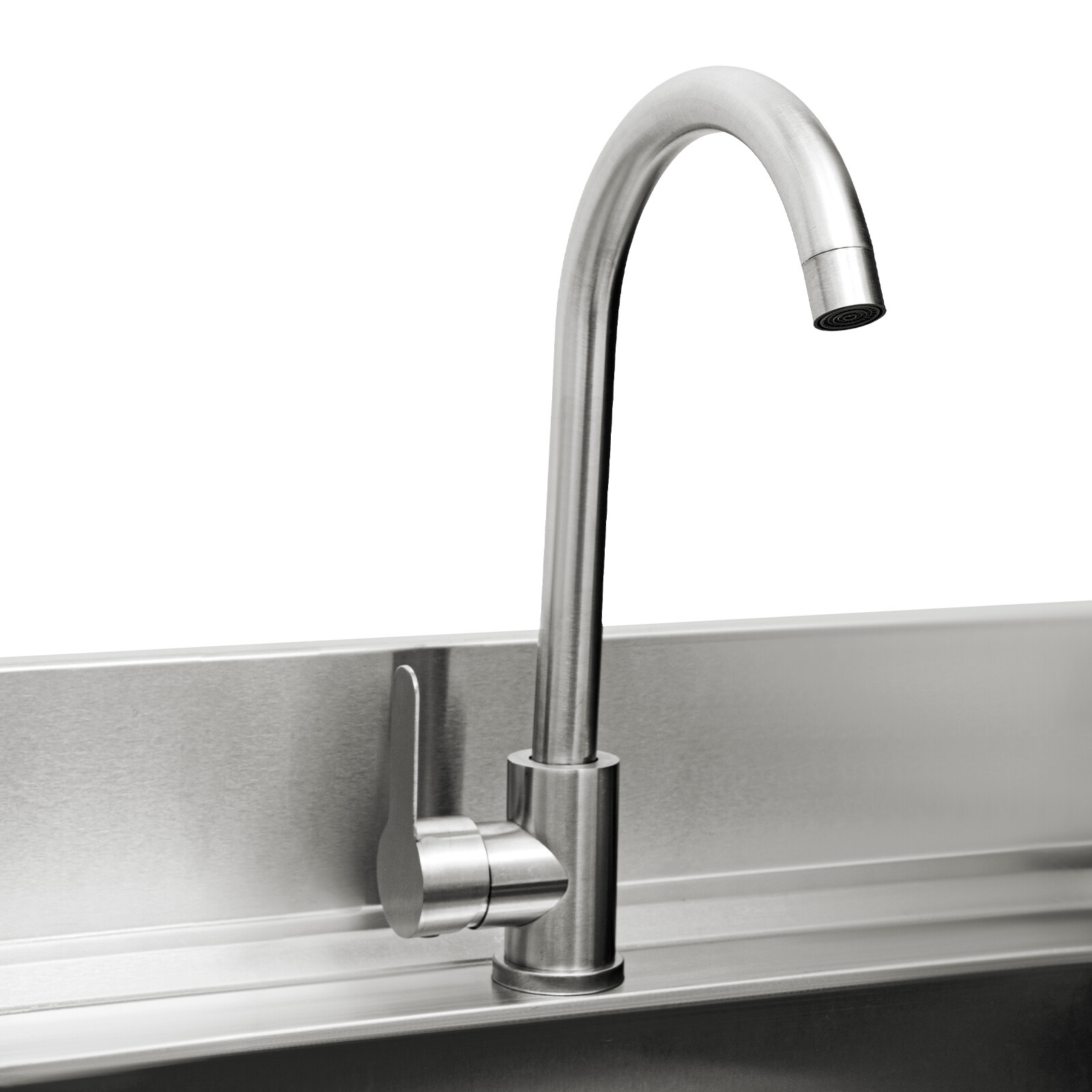 47″ Commercial Kitchen Sink Prep Table w/ Faucet Stainless Steel 1 Compartment