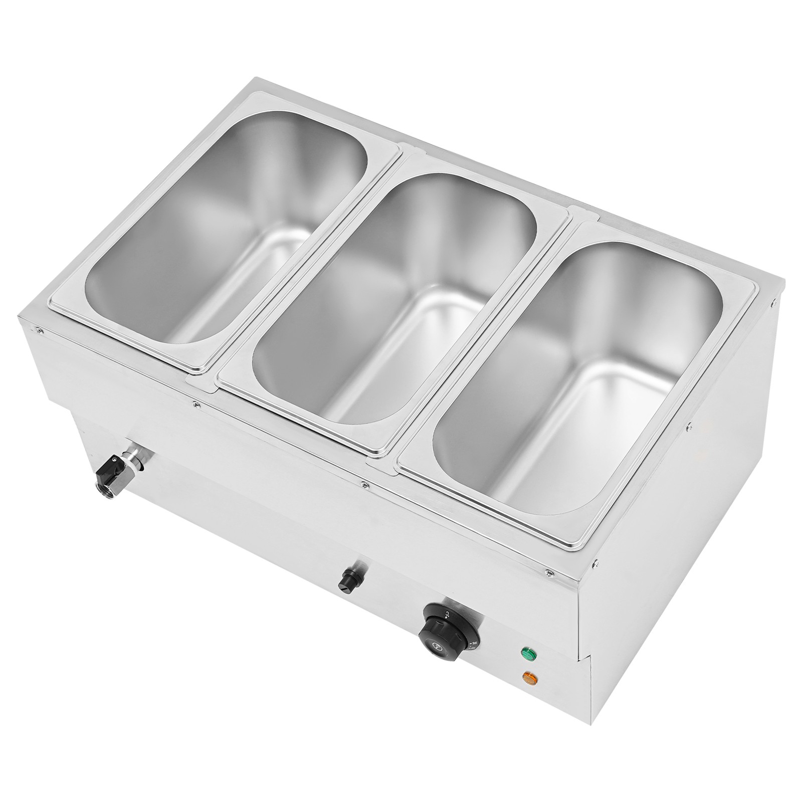 3-Pan Commercial Electric Food Warmer Steam Table Buffet Bain Marie Countertop!