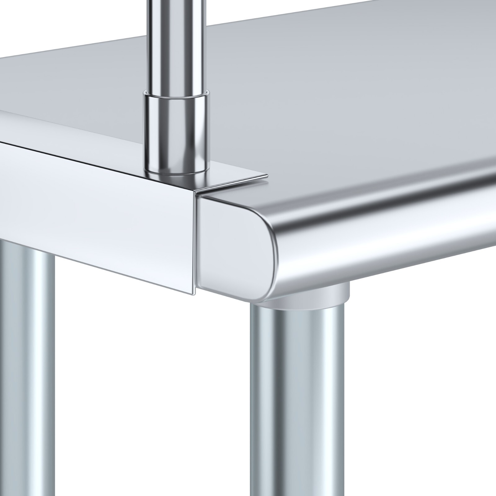 18 in. x 30 in. Stainless Steel Table with 2 Undershelves and Single Overshelf