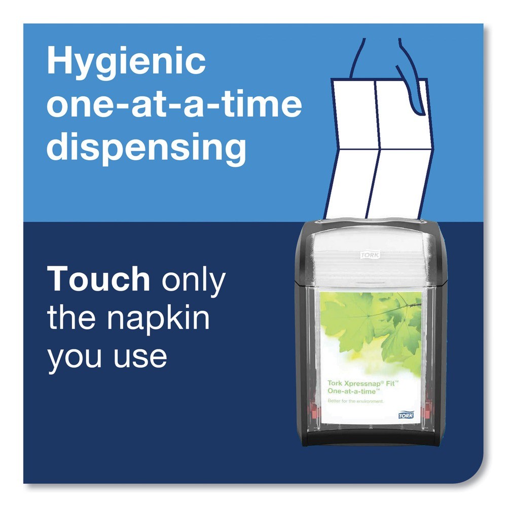 Tork 7232000 4.4 x 5.6 x 6.7 Xpressnap Fit Tabletop Napkin Dispenser – Black New