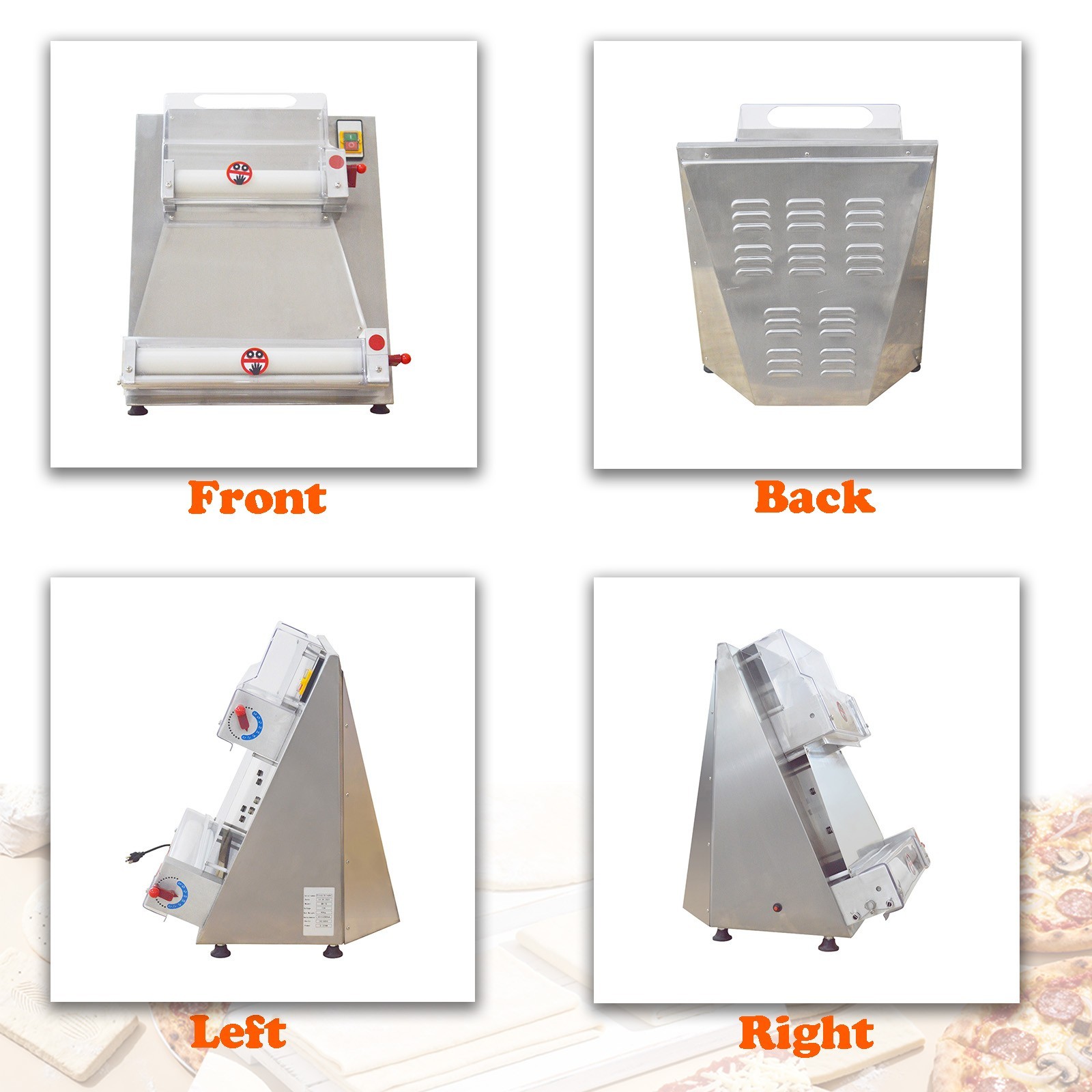 110V 4″-15.7″ Fully Automatic Pizza Forming Machine Pizza Pancake Press 370W