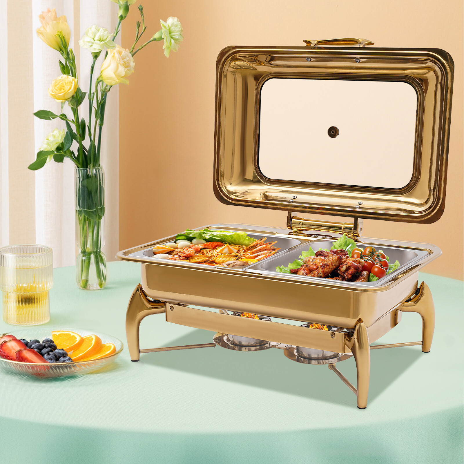 9 L Chafing Dish Buffet Set for Catering Parties Buffets Stove Heat Preservation