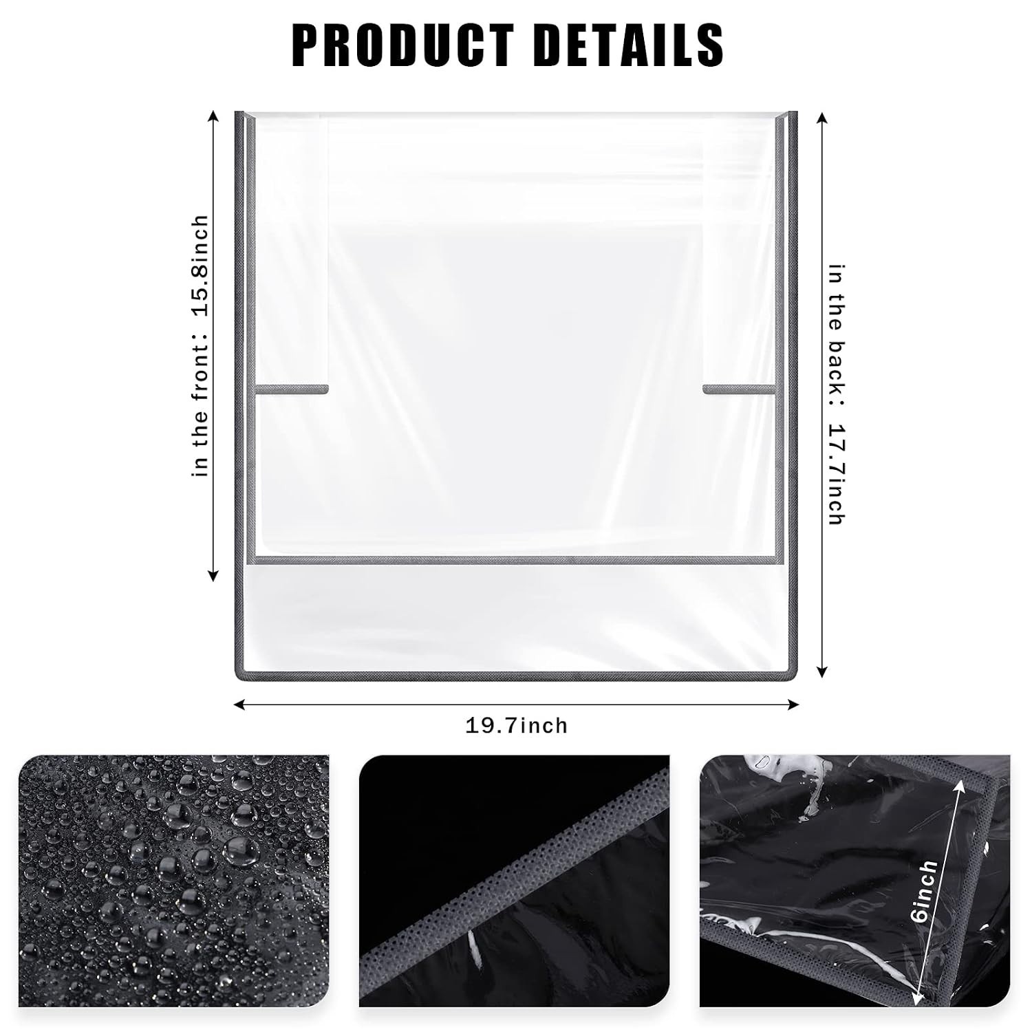 4 Pcs Gray Edge Salon Chair Clear Plastic Square Hairdressing Back Protectors…