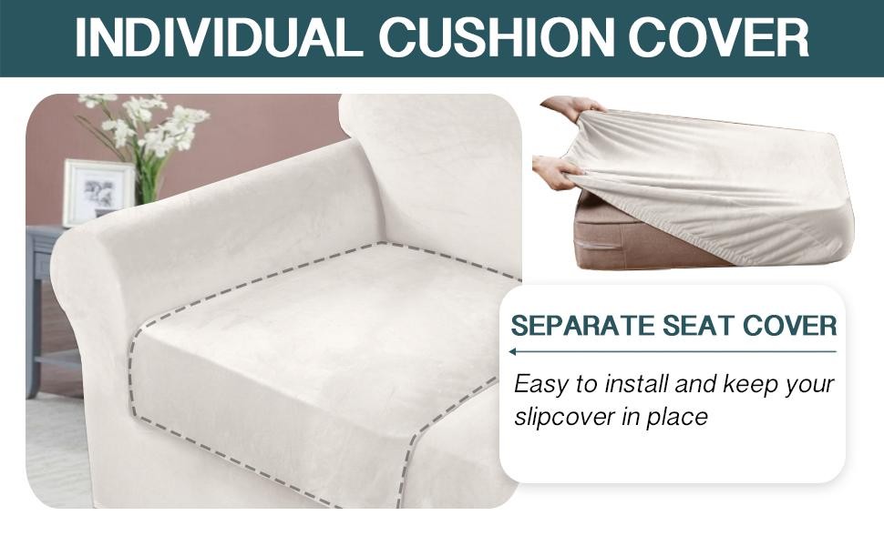 2 Piece Chair Sofa Covers 85% Polyester, 15% Spandex for Living Room Slipcovers