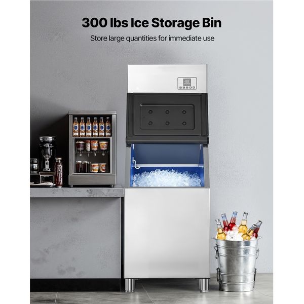 Commercial Ice Maker Machine, 550LBS/24H Ice-Making Machine