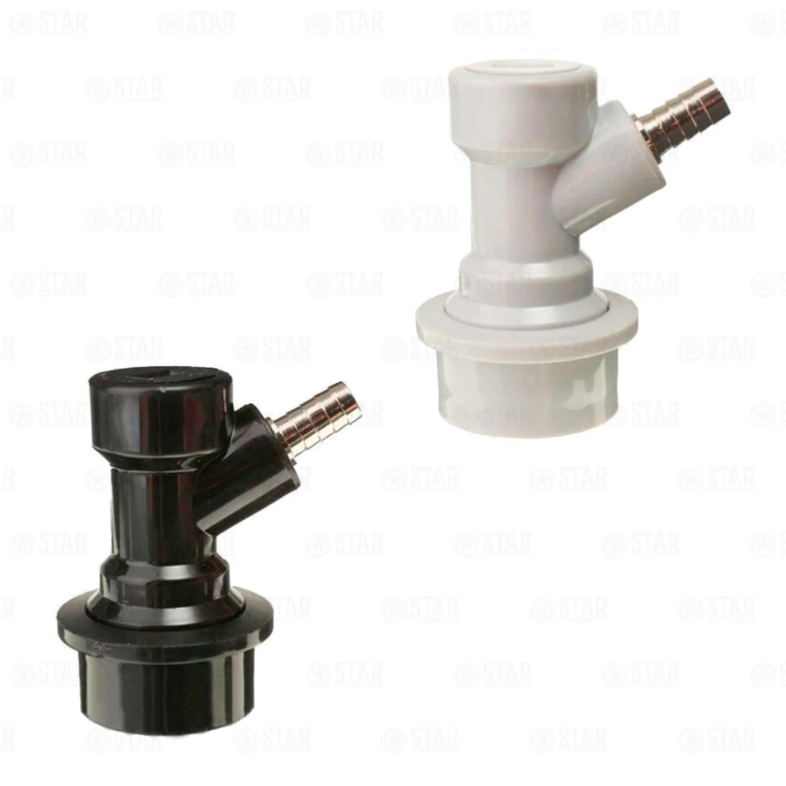 Sankey Keg Quick Connector Adapter Posts + Ball Lock Corny Keg Coupler Set