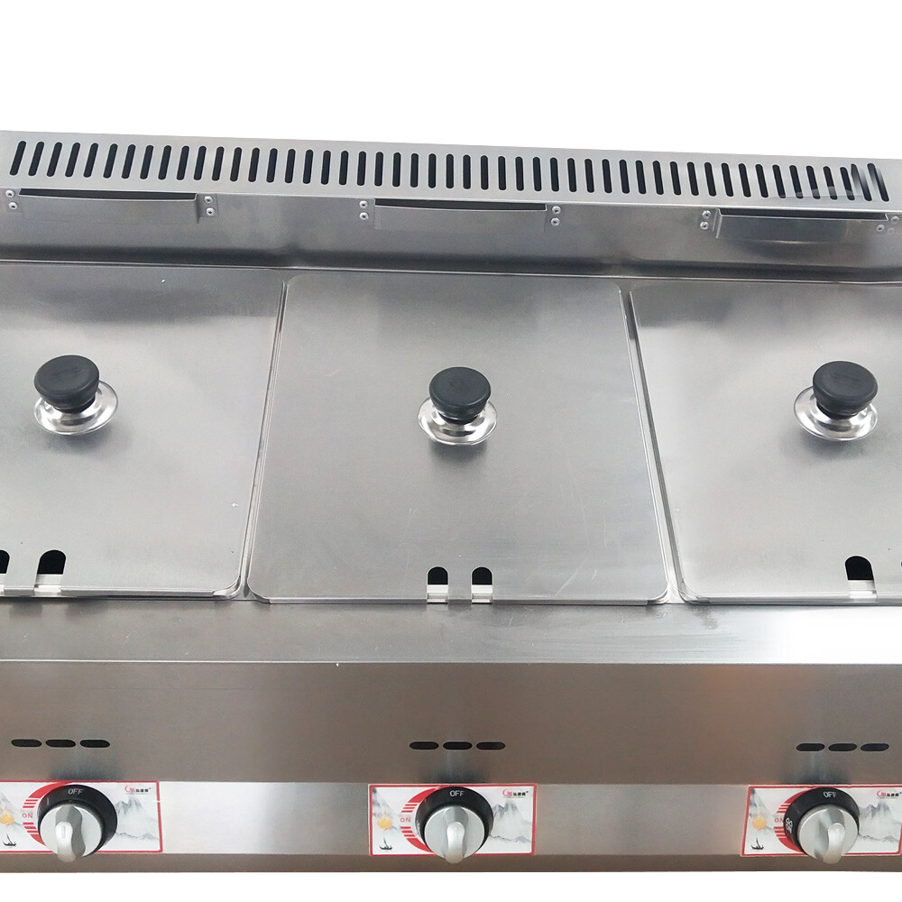 3-Pan Propane Gas Food Warmer Restaurant Tabletop Desktop Countertop Steam Table