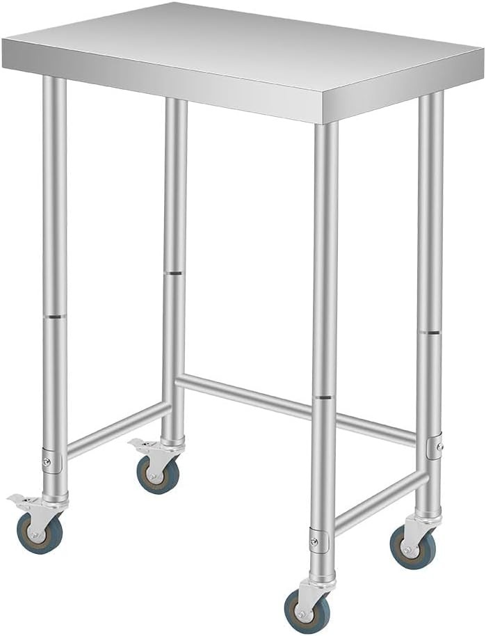 Stainless Steel Prep Table, Rust Resistant NSF Commercial Utility Worktable