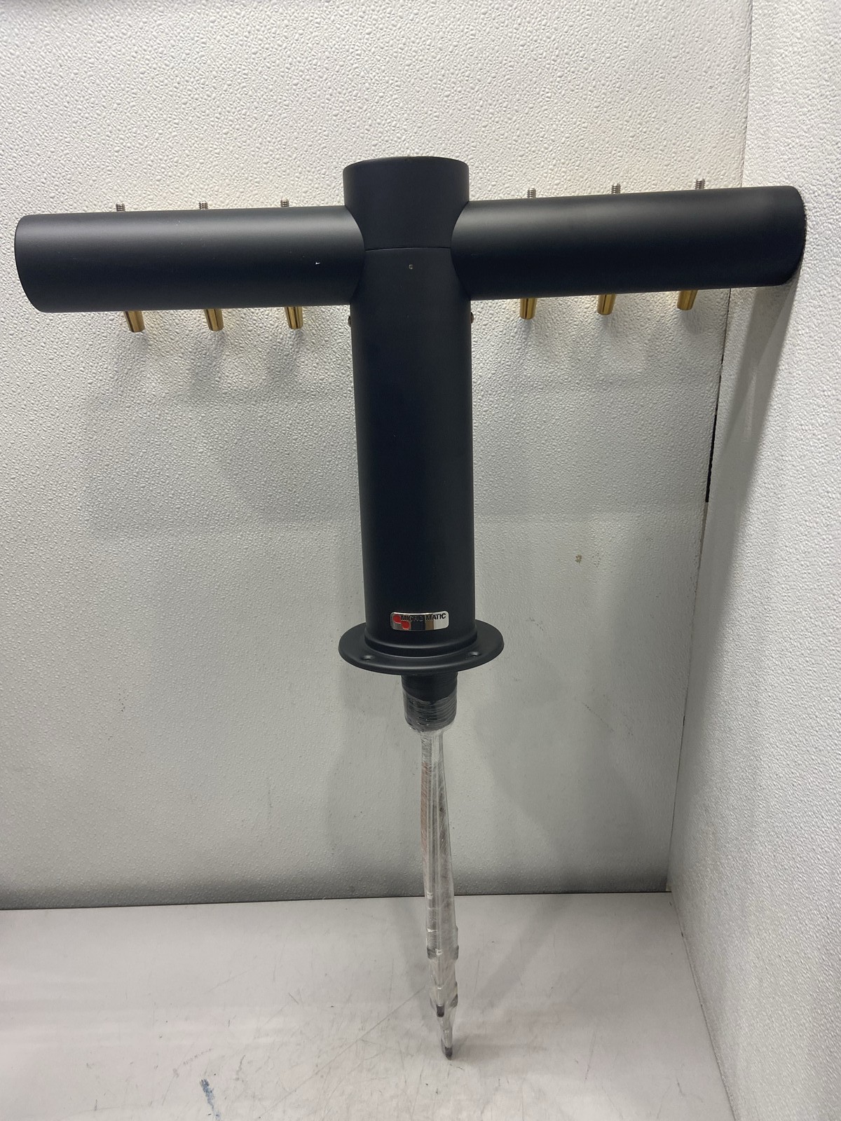 Micro Matic Metropolis “T” Tower 6 Faucet Powder Coat Matte Black METRO-T-6MBKR