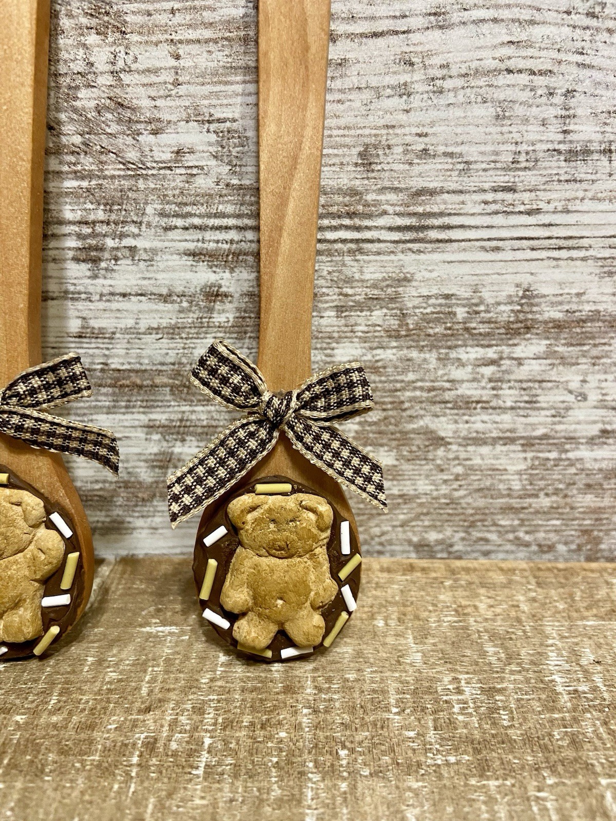 Smores Wooden Spoons Tiered Tray Decor Farmhouse Decor COFFEE BAR 2 PC