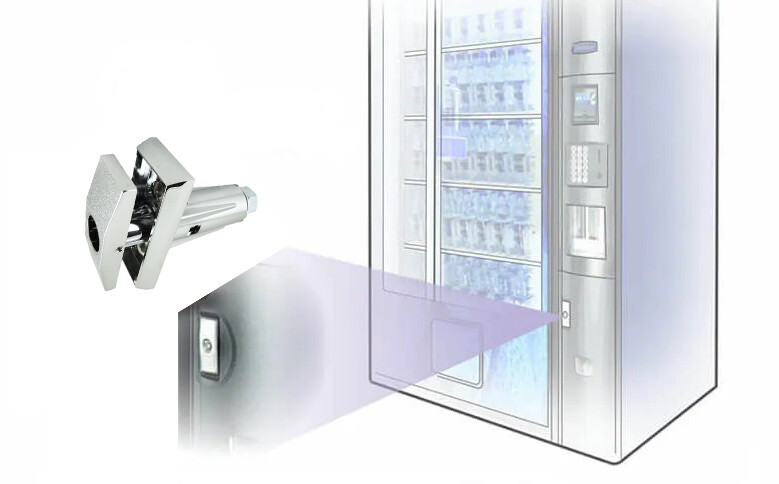 Quater Turn Pop up Vending Machine T-Handle Lock Chrome 0599C no lock included