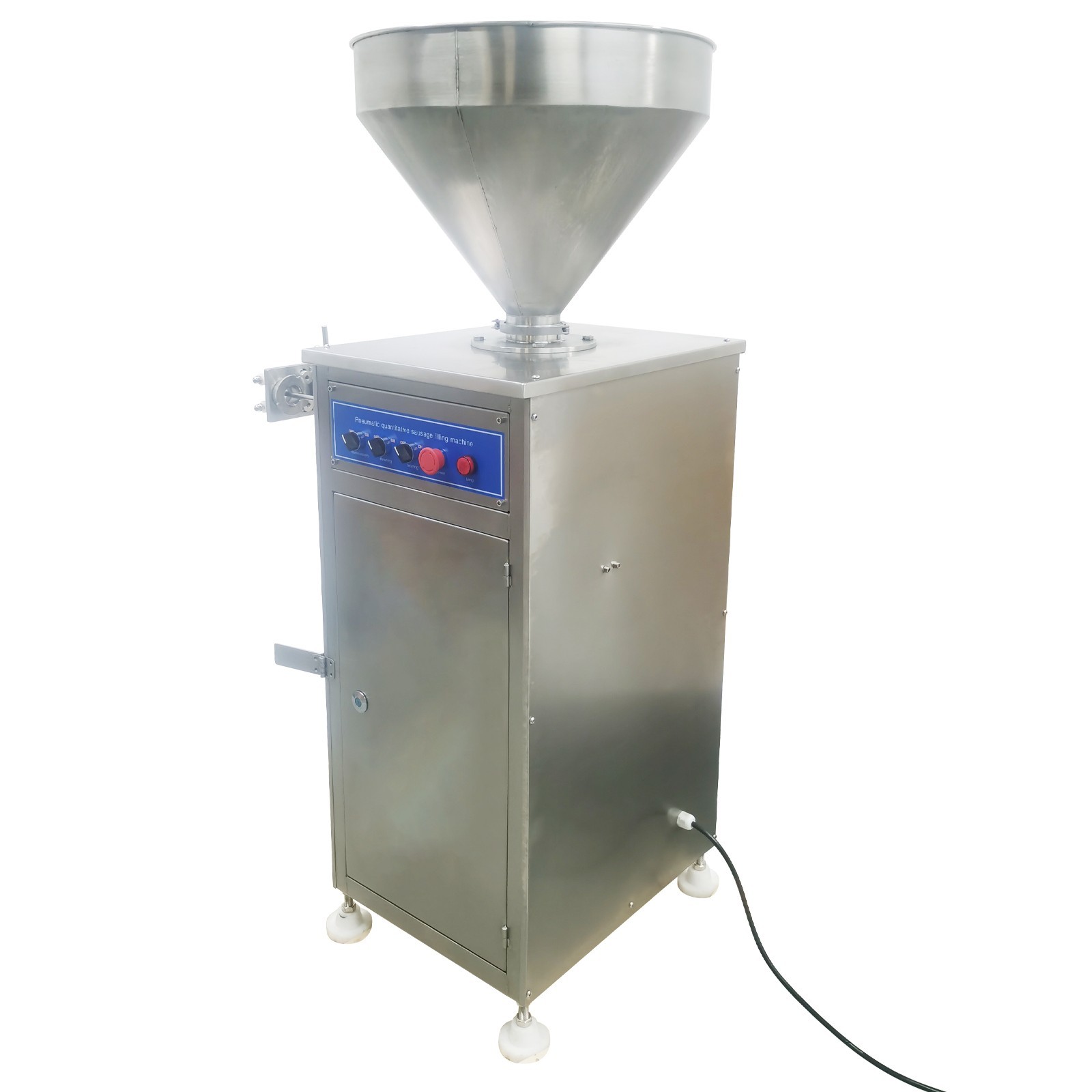 110V Pneumatic Quantitative Sausage Filling Twisting Machine 50L Sausage Stuffer