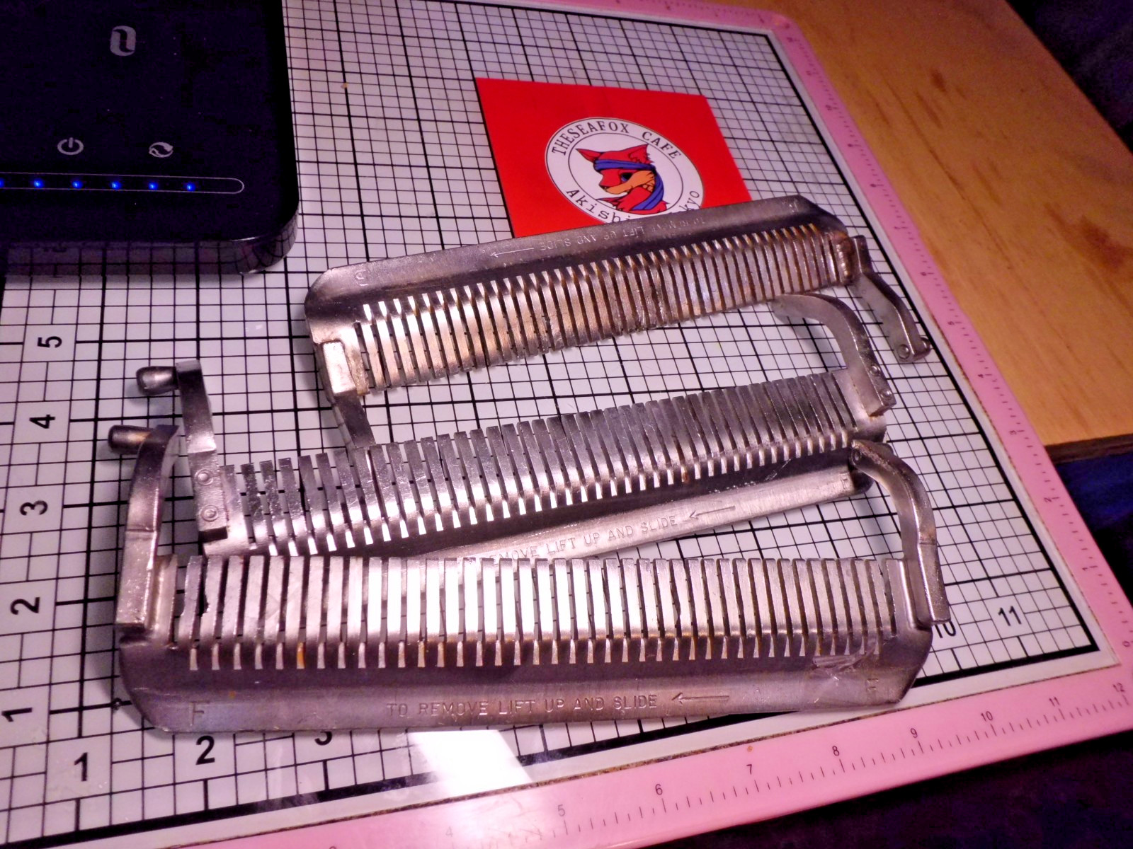 Lot of 3 Fence Guards for Commercial Meat Tenderizer, Model Unknown, Used items.