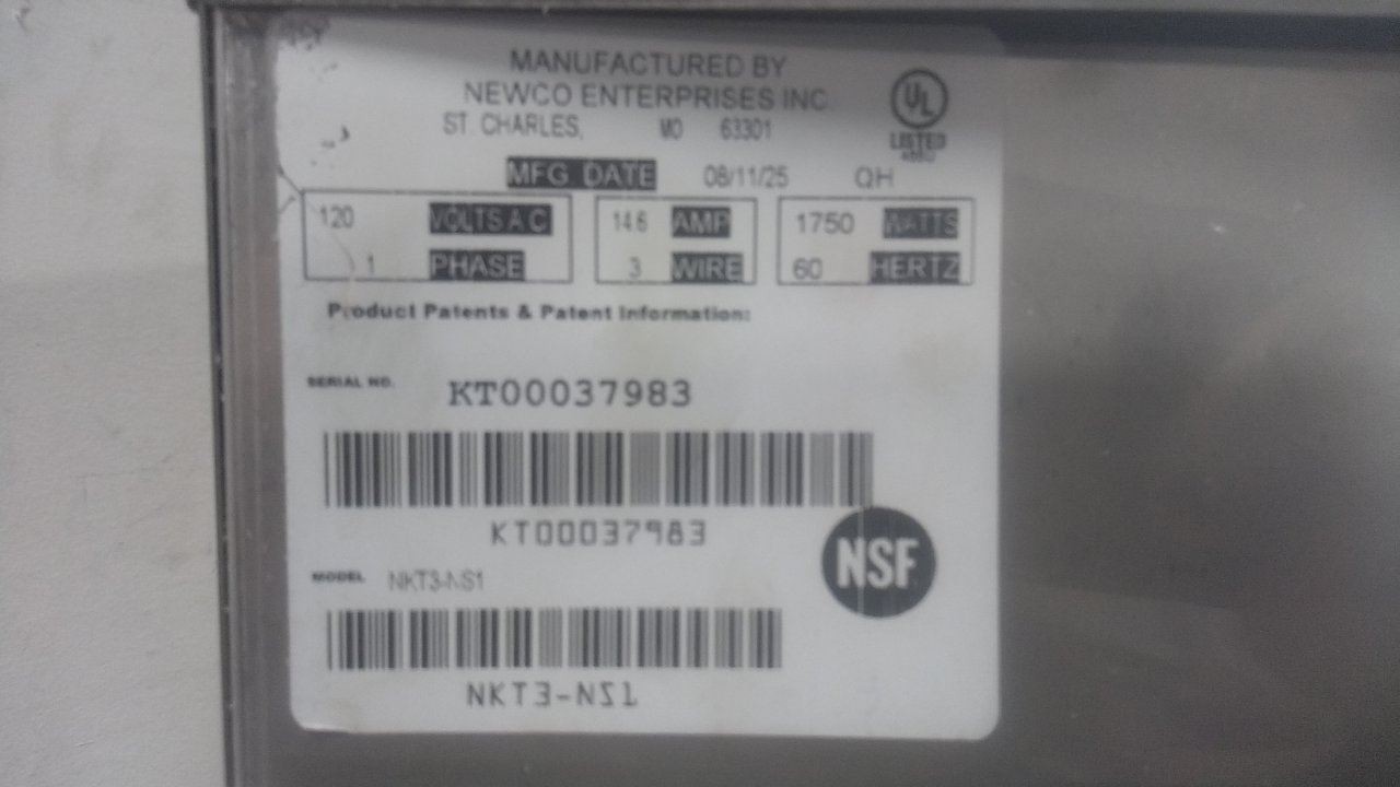 Newco Coffee NKT3-NS1 120VAC 1750W 3 Gal Cap Tea and Coffee Brewer (C)
