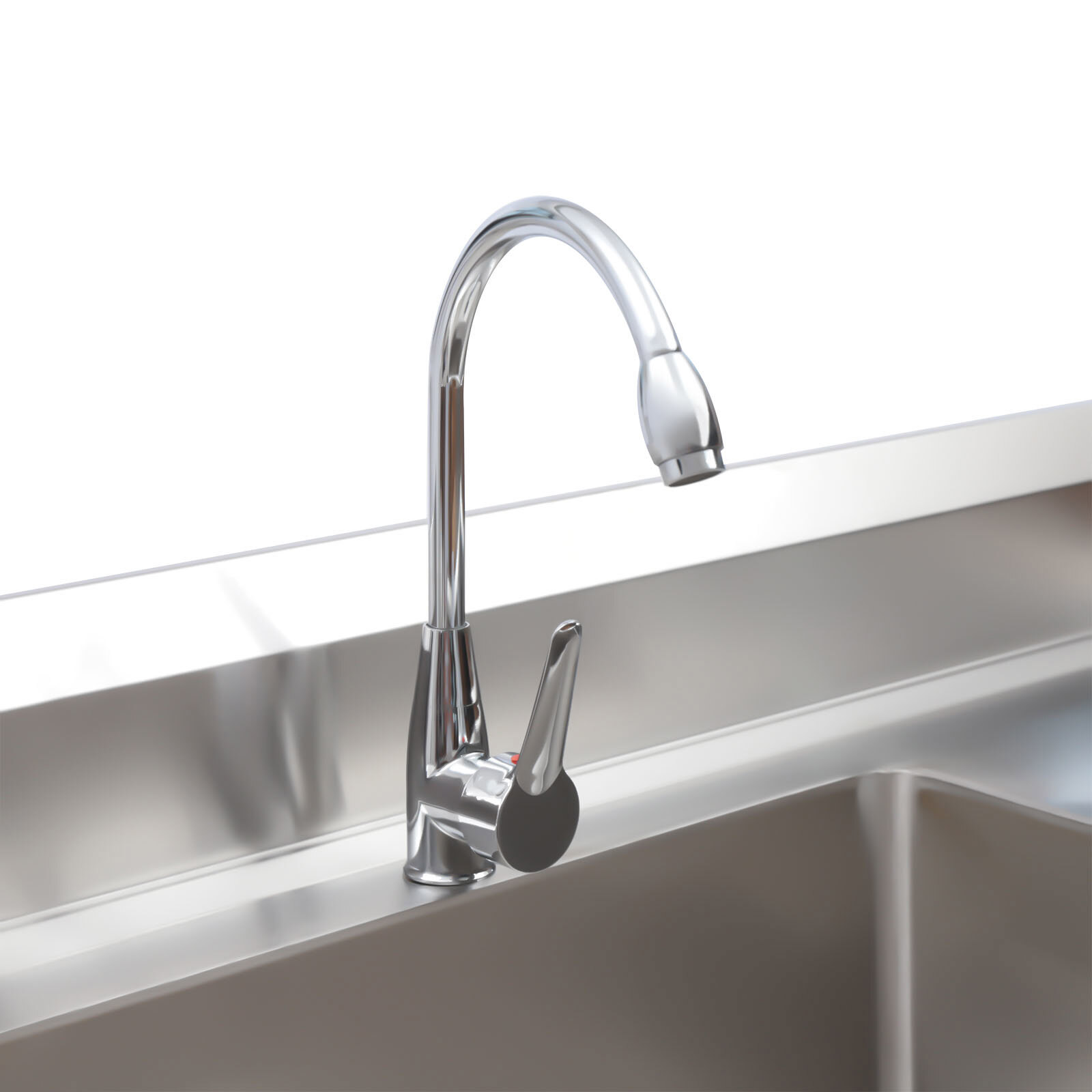 Commercial Restaurant Kitchen Sink with Faucet Free Standing Single Bowl Sink