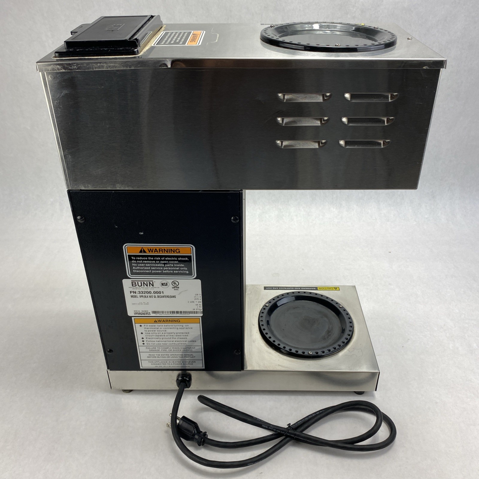 Bunn VPR Series 33200.0001 Decanter Commerical Coffee Maker