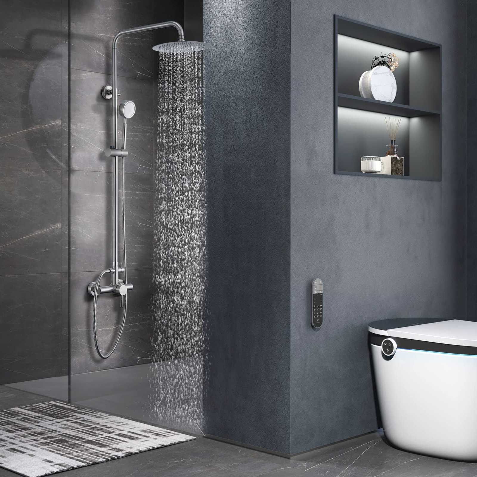 SS304 Shower Faucet Set – Outdoor Kit – Outdoor Fixtures with Brushed Nickel …