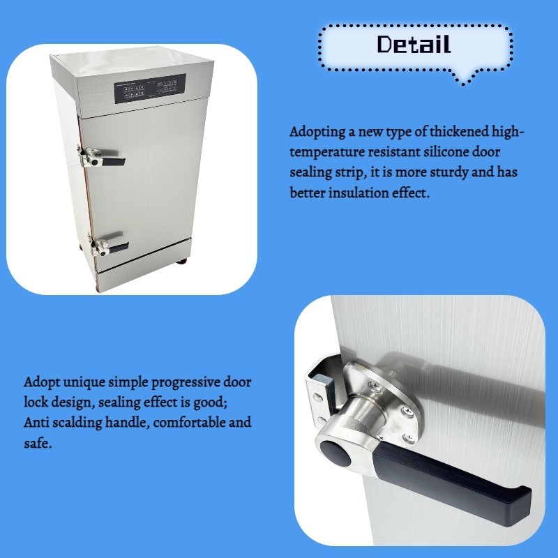 Electric 8 Floors Steamer 220V 3PH 9KW Electric Stainless Steel Steaming Cabinet