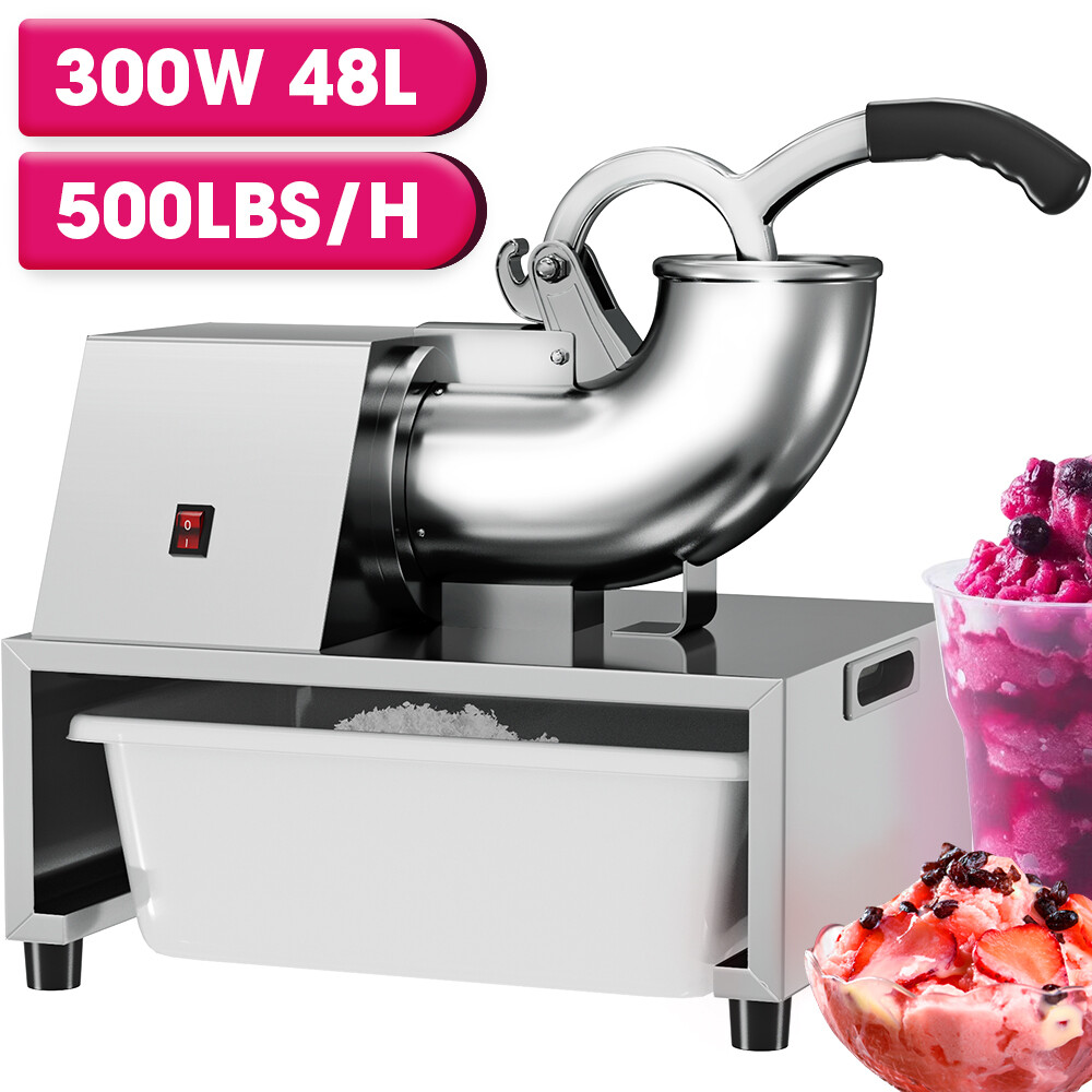 Electric Ice Crusher Machine 500LBS/Hr Snow Cone Maker Shaved Ice for Home Party