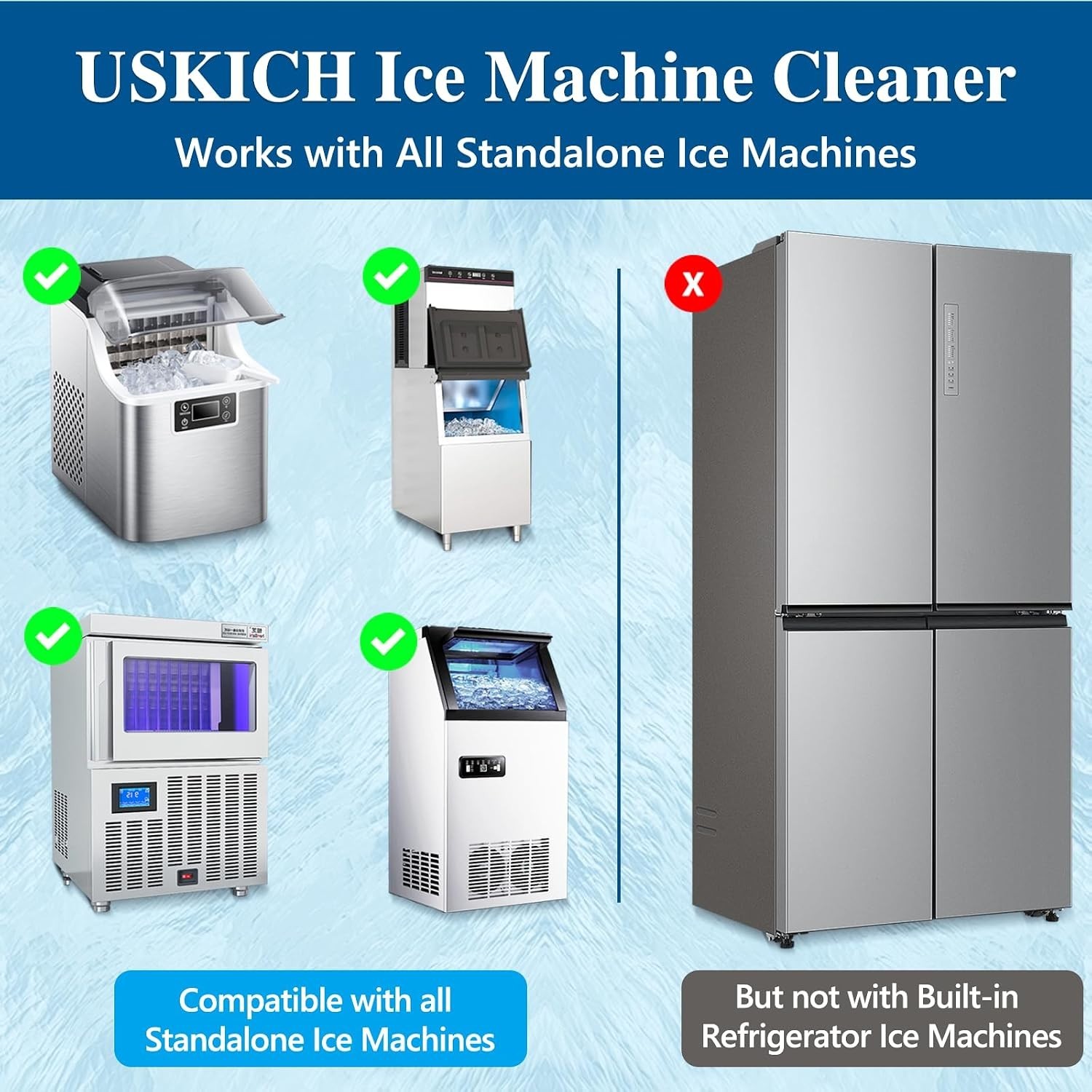 12 Pack Ice Machine Cleaner Tablets – Non-Toxic Descaler for Crystal Clear Ice