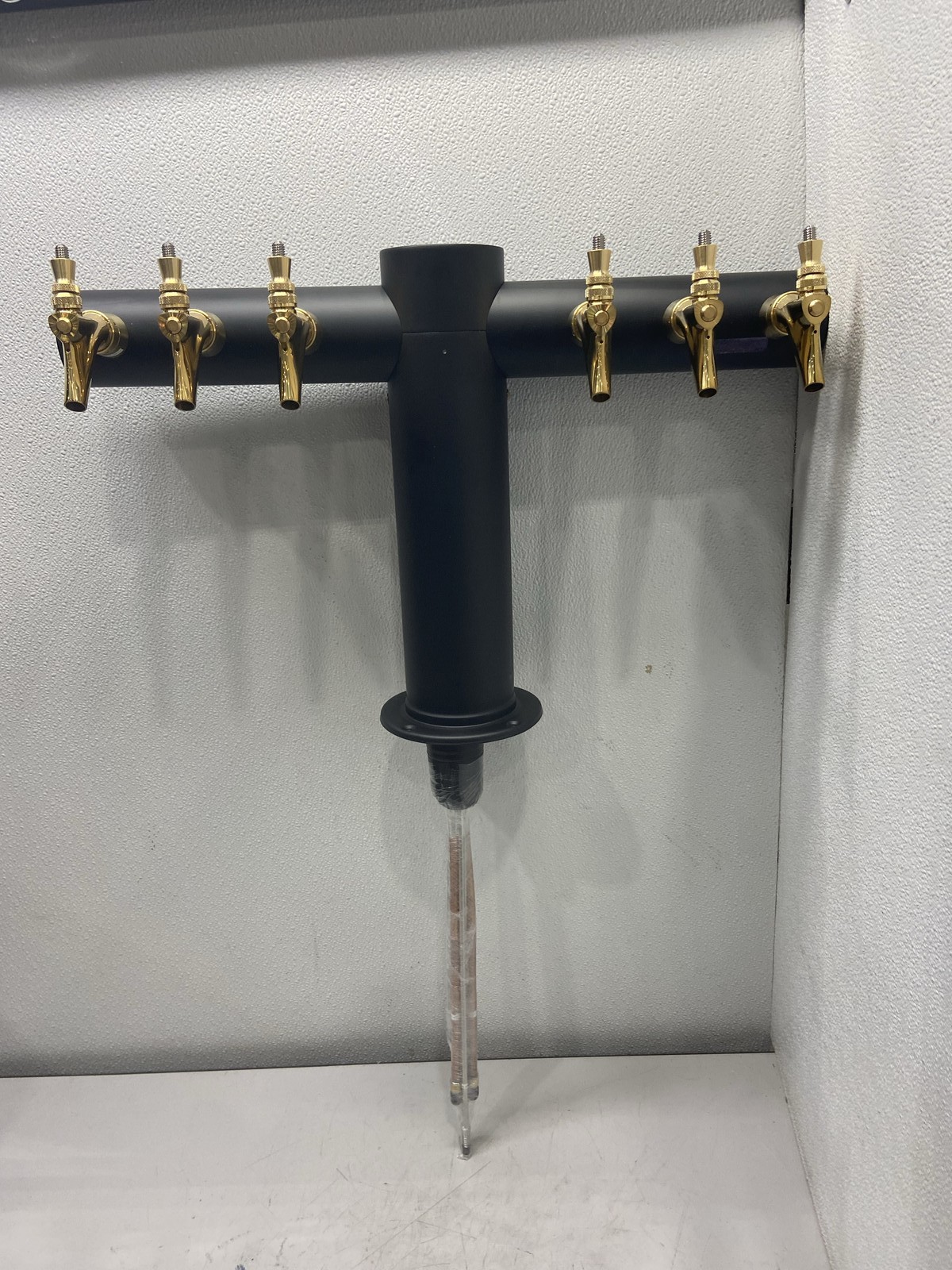 Micro Matic Metropolis “T” Tower 6 Faucet Powder Coat Matte Black METRO-T-6MBKR