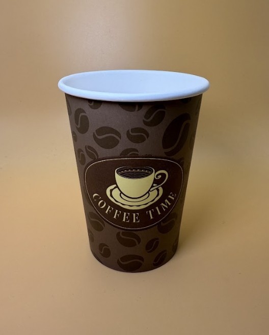 Full case 1000 pcs Disposable Paper Coffee Cups 12 oz for Hot/Cold Drinks Brown