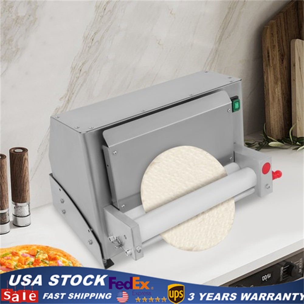 110V Automatic Pizza Dough Roller Sheeter Pastry Press Making Machine 3-12 inUS