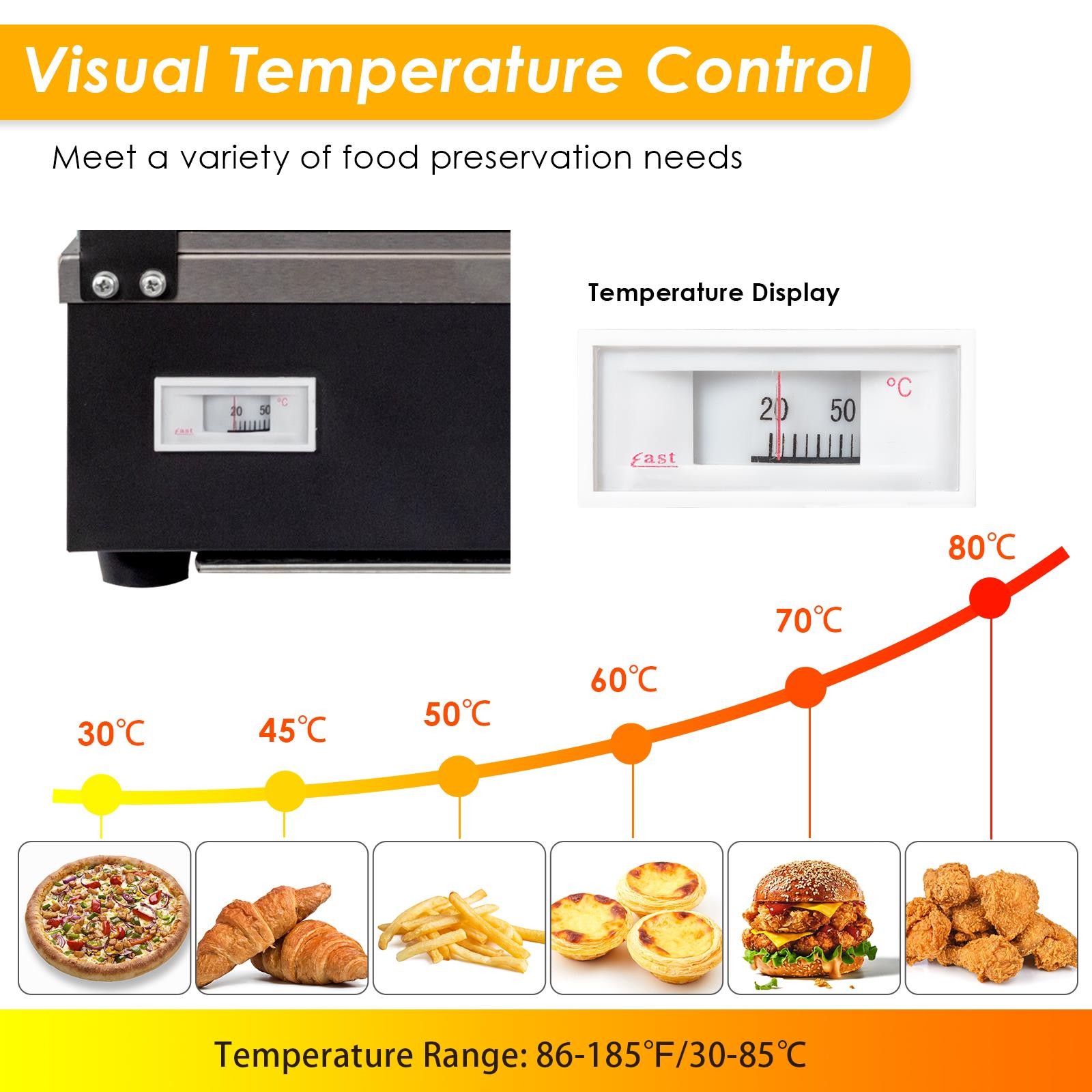 3 Tier 35″ Electric Food Warmer Display Case Commercial Pizza Hamburger Showcase