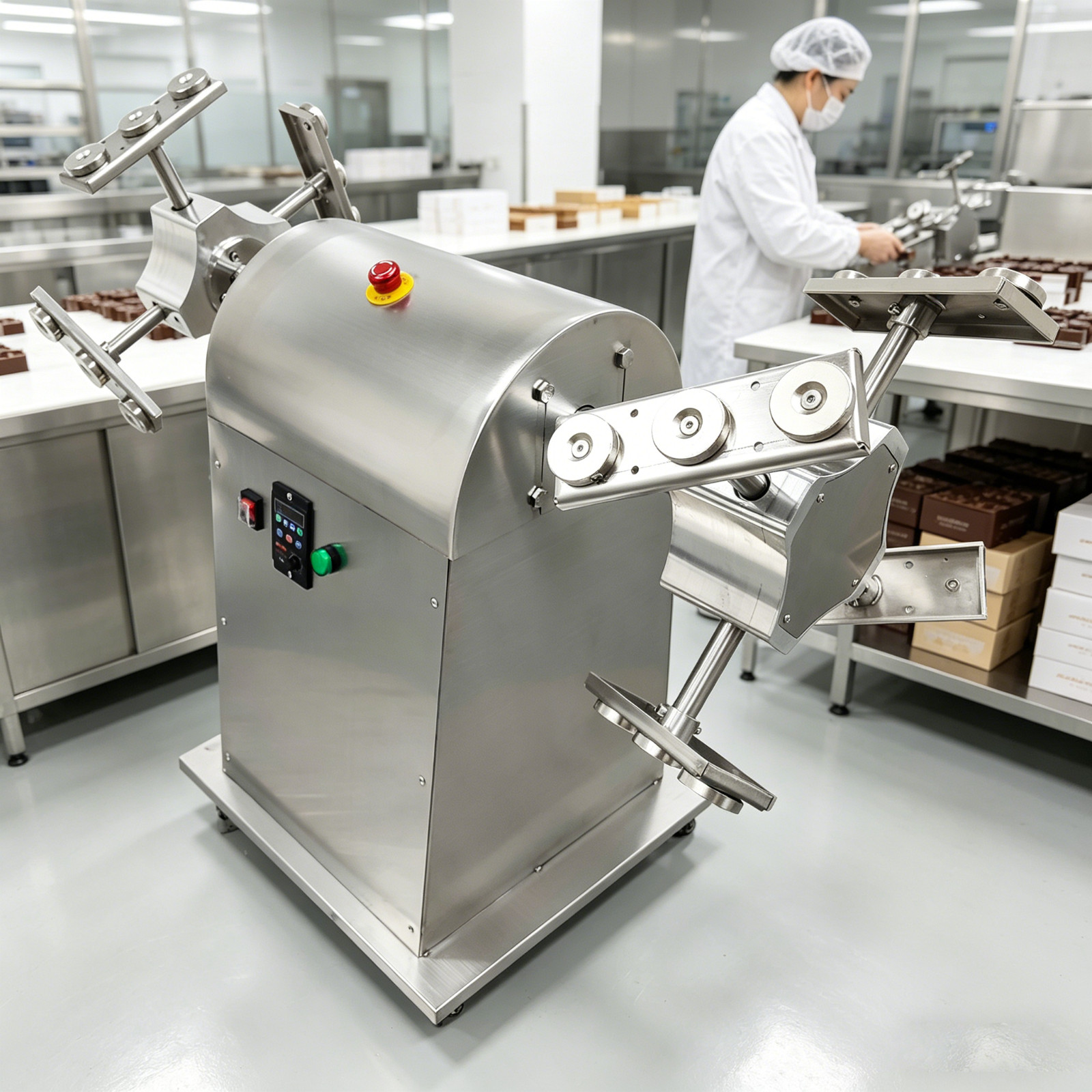 Commercial 220V Automatic Hollow Chocolate Swing Machine, with 8-Cavity Mold