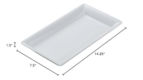 American Metalcraft MEL19 Endurance Melamine Rectangular Platter, 14.25″ x 7.5″,