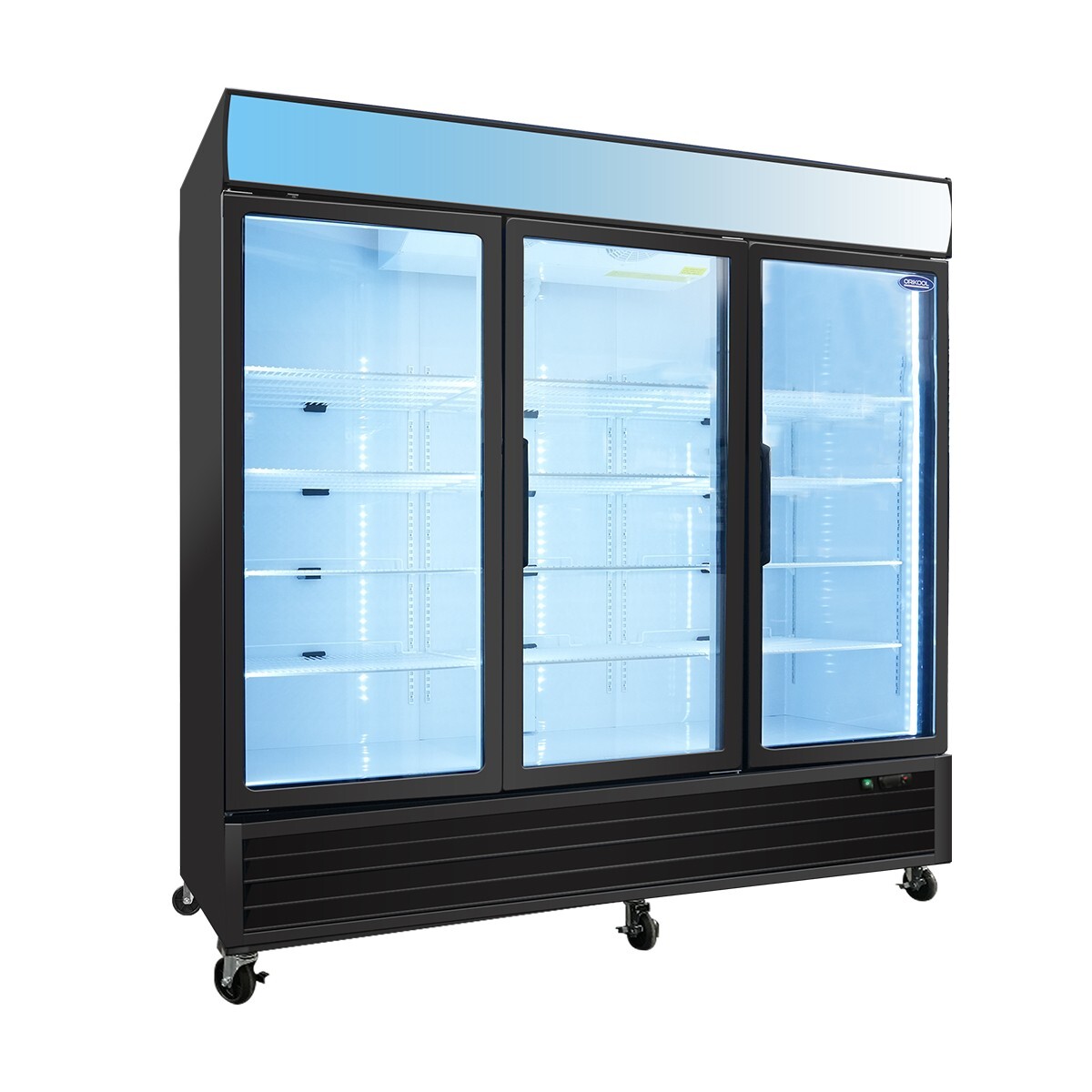 81″ Commercial Merchandiser Refrigerator Beverage Display Cooler 3 Glass Doors